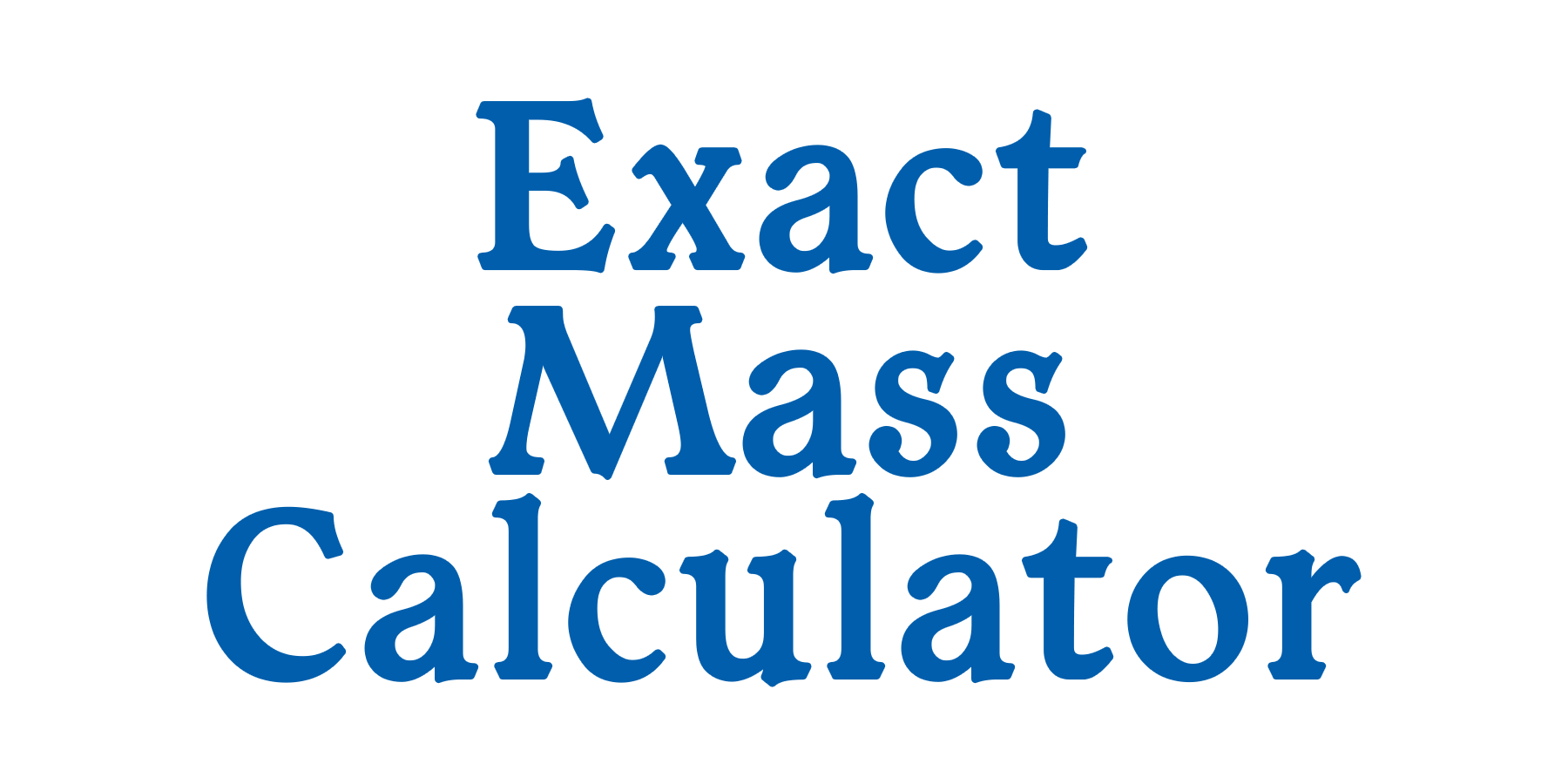 Exact Mass Calculator